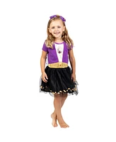 Disney Frozen Princess Anna Elsa Girls Gown and Headband Toddler to Big Kid