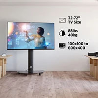 ProMounts Mobile Tv Stand Mount for 32” to 72” Screens, Holds up to 88lbs