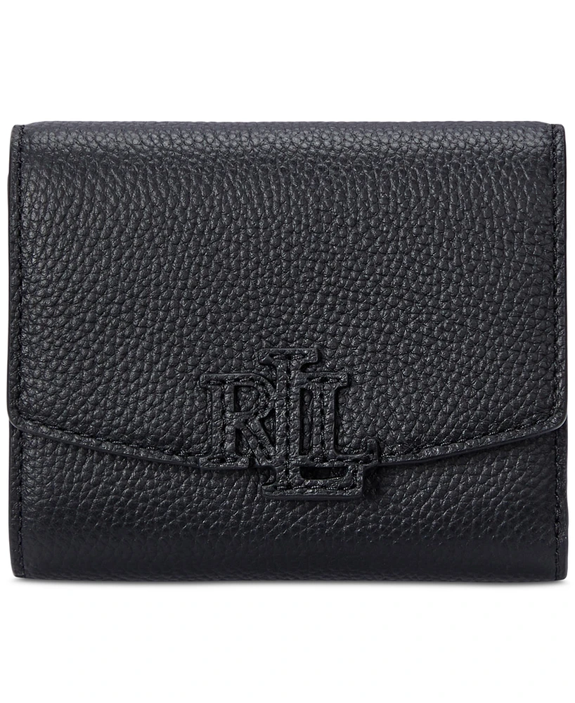 Lauren Ralph Pebbled Leather Small Cameryn Flap Wallet