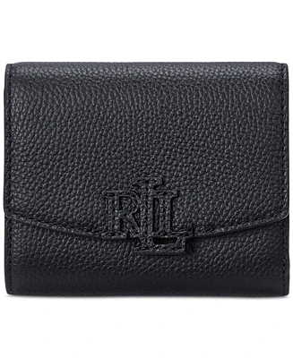 Lauren Ralph Pebbled Leather Small Cameryn Flap Wallet