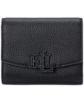 Lauren Ralph Pebbled Leather Small Cameryn Flap Wallet