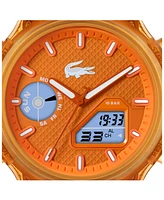 Lacoste Men's Orange Silicone Strap Watch, 45mm