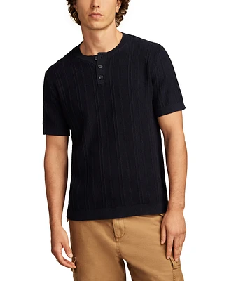 Lucky Brand Men's Short Sleeve Henley Sweater