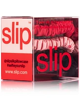 Slip -Pc. Pure Silk Skinny Scrunchies Set