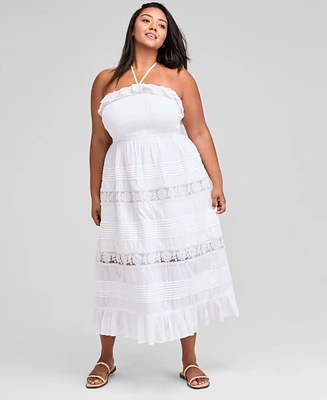And Now This Trendy Plus Cotton Lace Maxi Dress, Exclusively at Macy's