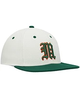 Men's adidas Cream, Green Miami Hurricanes On-Field Baseball Fitted Hat