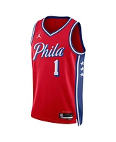 Men's Jordan James Harden Red Philadelphia 76ers Statement Edition Swingman Jersey