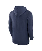 Men's Nike Heather Navy Tampa Bay Rays Authentic Collection Early Work Tri-Blend Performance Pullover Hoodie