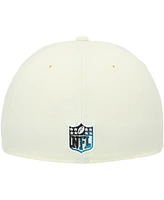 Men's New Era Cream Carolina Panthers Chrome Color Dim 59FIFTY Fitted Hat