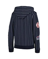 New Era Women's Navy Boston Red Sox Pinstripe Tri-Blend Full-Zip Jacket