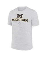 Jordan Men's White Michigan Wolverines Primetime Velocity T-Shirt