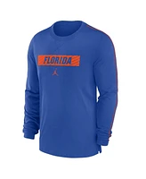 Jordan Men's Royal Florida Gators 2024 Sideline Player Tri-Blend Performance Long Sleeve T-Shirt