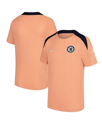 Nike Big Boys and Girls Orange Chelsea 2024/25 Strike Training Performance T-Shirt