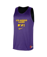 Nike Men's Purple/Black Los Angeles Lakers Courtside Reversible Mesh Practice Jersey