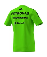 Adidas Men's Green Mercedes-amg Petronas F1 Team Wear Set Up T-Shirt