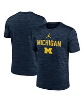 Jordan Men's Navy Michigan Wolverines Campus Slant Velocity Performance T-Shirt