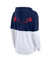 Fanatics Women's Navy/White Boston Red Sox Backup Option Pullover Hoodie