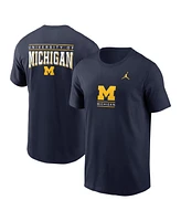 Jordan Men's Navy Michigan Wolverines 2-Hit T-Shirt