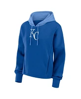 Fanatics Women's Royal Kansas City Royals Oversized High Hip Legacy Fleece Pullover Hoodie