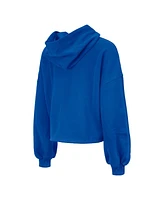 New Era Women's Blue Sacramento Kings 2024/25 City Edition Cropped Pullover Hoodie