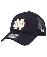 New Era Men's Navy Notre Dame Fighting Irish 9FORTY A-Frame Trucker Adjustable Hat