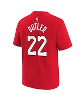 Nike Big Boys and Girls Jimmy Butler Red Miami Heat 2024/25 City Edition Name Number T-Shirt