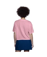 Starter Women's Pink Philadelphia Eagles Play the Ball Boxy Cropped T-Shirt