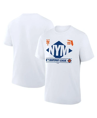 Fanatics Men's White New York Mets 2025 Spring Training Grapefruit League True Icon T-Shirt