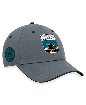 Fanatics Men's Gray San Jose Sharks Authentic Pro Home Ice Flex Hat