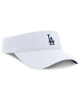 Nike Men's White Los Angeles Dodgers Primetime Bozz Ace Performance Adjustable Visor Hat