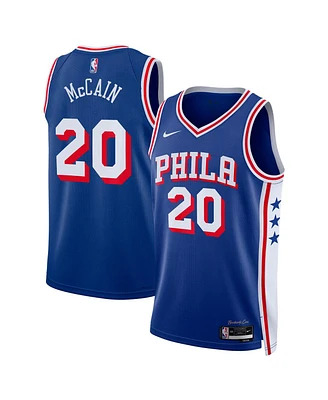 Nike Men's Jared McCain Royal Philadelphia 76ers Swingman Jersey Icon Edition