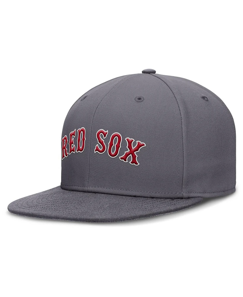 Nike Men's Gray Boston Red Sox Performance True Fitted Hat