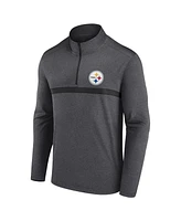 Fanatics Men's Charcoal Pittsburgh Steelers Head-to-Head Quarter-Zip Sweatshirt