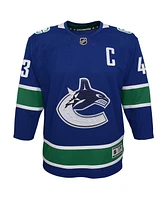 Outerstuff Big Boys and Girls Quinn Hughes Blue Vancouver Canucks Home Premier Player Jersey