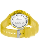 Lacoste Men's LC33 Yellow Silicone Strap Watch, 45mm