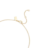 Coach Signature Mother of Pearl Coin Pendant Necklace