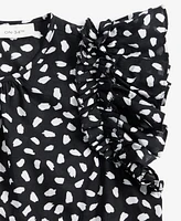 On 34th Women's Ruffle Short-Sleeve Voile Top, Created for Macy's