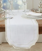 Saro Lifestyle Elegant Embroidery Detail Table Runner