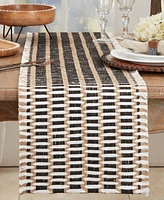 Saro Lifestyle Textured Weave Table Runner, 14" x 72"