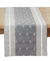 Saro Lifestyle Diamond Patterned Woven Stripe Table Runner, 16" x 72"