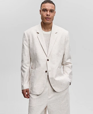 Mode of One Men's Relaxed-Fit Speckled Textured Blazer, Exclusively at Macy's
