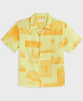 Mode of One Men's Short-Sleeve Photoreal Collage Camp Collar Shirt, Exclusively at Macy's