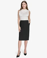Halston Women's Button-Front Pencil Skirt