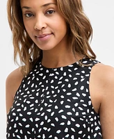 On 34th Women's Linen Blend Printed Sleeveless Top, Exclusively at Macy's