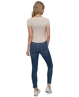 Dkny Jeans Women's Ribbed Cap-Sleeve T-Shirt