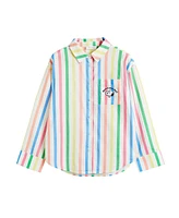 Chinti and Parker Women's & Linen Snoopy Stripe Shirt