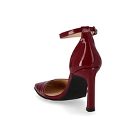 Liebe Onix Burgundy Leather Pumps