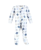 Hudson Baby Boys Cotton Sleep and Play, Multi Color Elephant, 6-9 Months