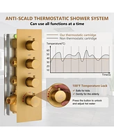 3 Functions Luxury Shower System 64 Color Changeable Led Ceiling Head with Handheld and Body Jets