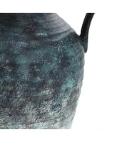 LuxenHome Mottled Gray Ceramic 18.5-Inch Tall Vase